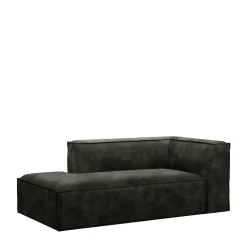 The Jagger Chaise Longue Left, velvet, ivy