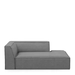 The Jagger Chaise Longue Right, washed cotton, grey