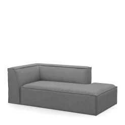 The Jagger Chaise Longue Right, washed cotton, grey