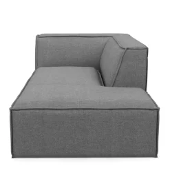 The Jagger Chaise Longue Right, washed cotton, grey