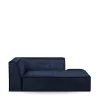 The Jagger Chaise Longue Right, velvet, estate blue