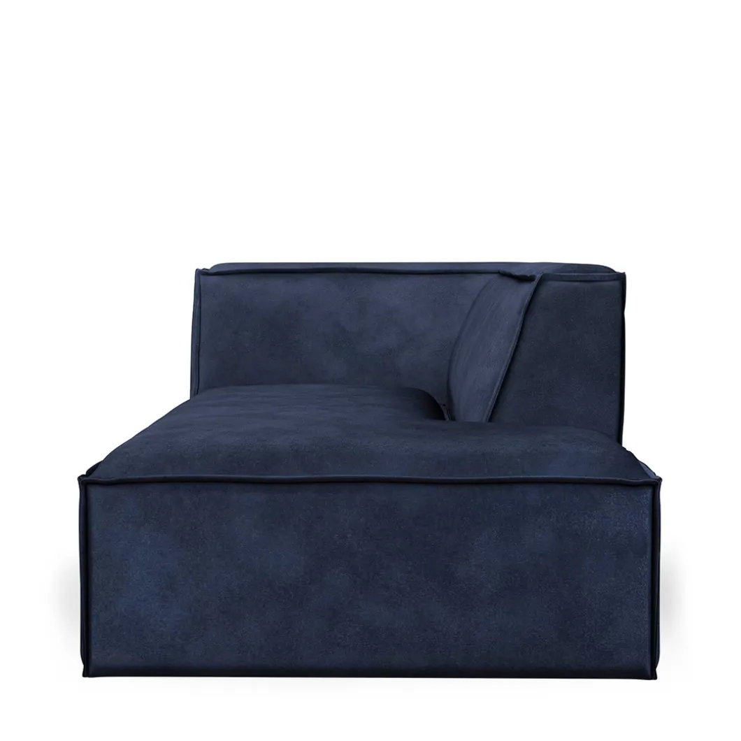 The Jagger Chaise Longue Right, velvet, estate blue