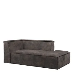 The Jagger Chaise Longue Right, velvet, grimaldi grey