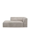 The Jagger Chaise Longue Left, english rib, almond