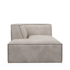 The Jagger Chaise Longue Left, english rib, almond