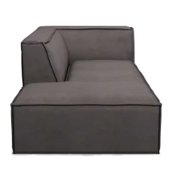 The Jagger Chaise Longue Left, scottish suede, noir