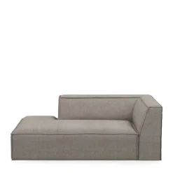 The Jagger Chaise Longue Left, washed cotton, stone