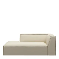 The Jagger Chaise Longue Left, oxford weave, flanders flax