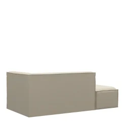 The Jagger Chaise Longue Left, oxford weave, flanders flax