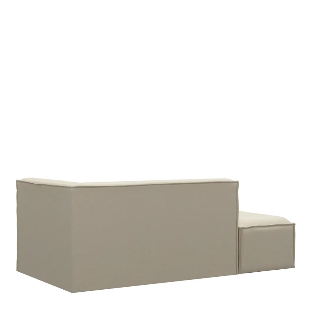 The Jagger Chaise Longue Left, oxford weave, flanders flax