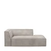 The Jagger Chaise Longue Right, english rib, almond