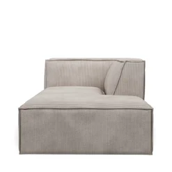 The Jagger Chaise Longue Right, english rib, almond
