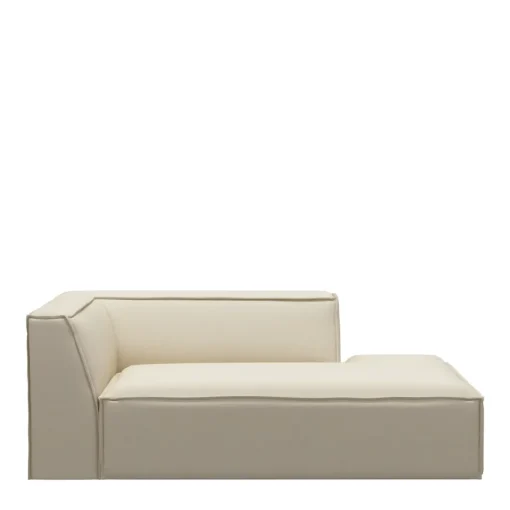 The Jagger Chaise Longue Right, oxford weave, flanders flax