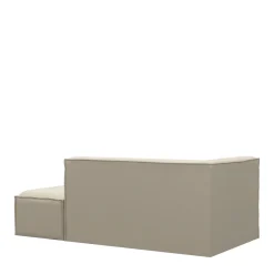 The Jagger Chaise Longue Right, oxford weave, flanders flax