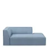 The Jagger Chaise Longue Right, washed cotton, ice blue