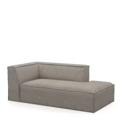 The Jagger Chaise Longue Right, washed cotton, stone