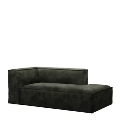 The Jagger Chaise Longue Right, velvet, ivy