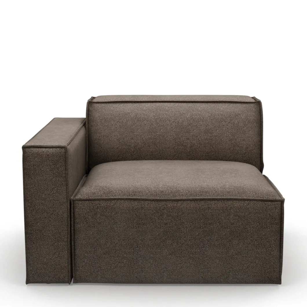 The Jagger Corner Left, bouclé, hedgehog