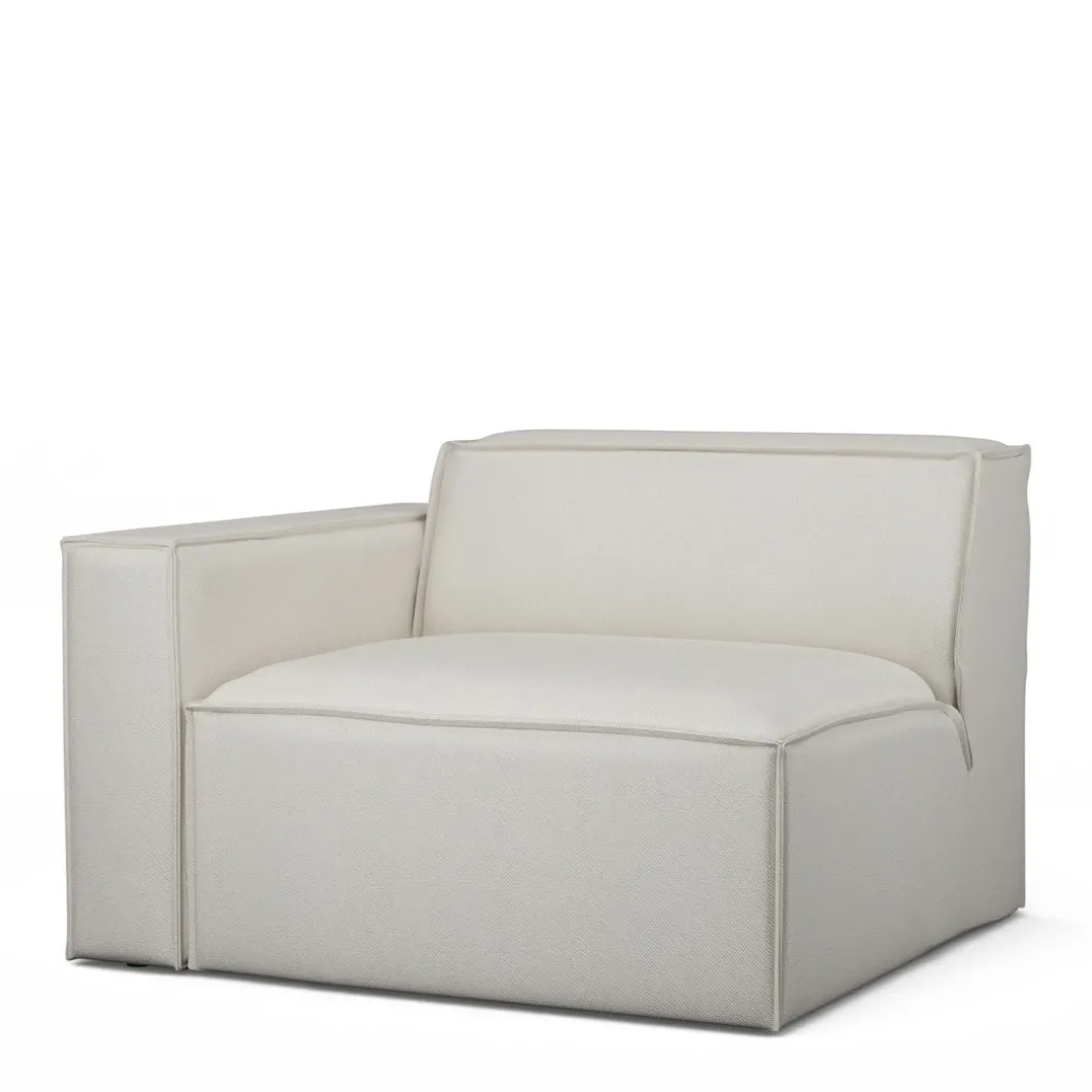 The Jagger Corner Left, oxford weave, alaskan white