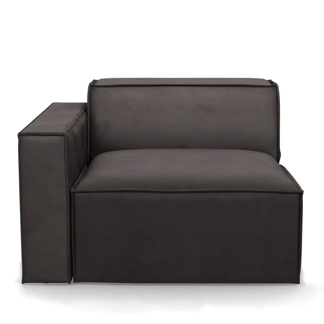 The Jagger Corner Left, scottish suede, noir