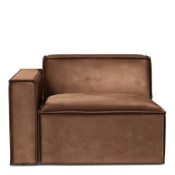 The Jagger Corner Left, velvet, chocolate