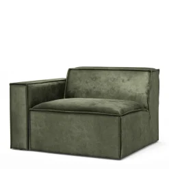 The Jagger Corner Left, velvet, ivy