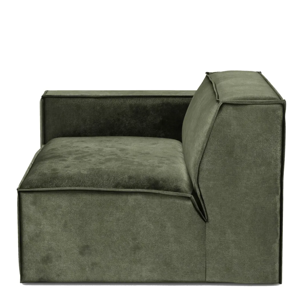 The Jagger Corner Left, velvet, ivy