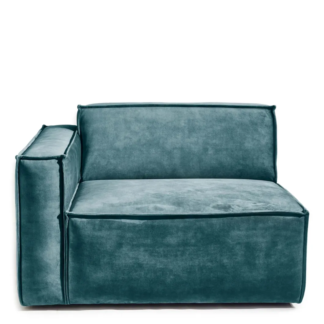 The Jagger Corner Left, velvet, petrol