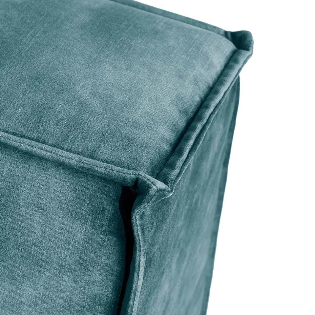 The Jagger Corner Left, velvet, petrol