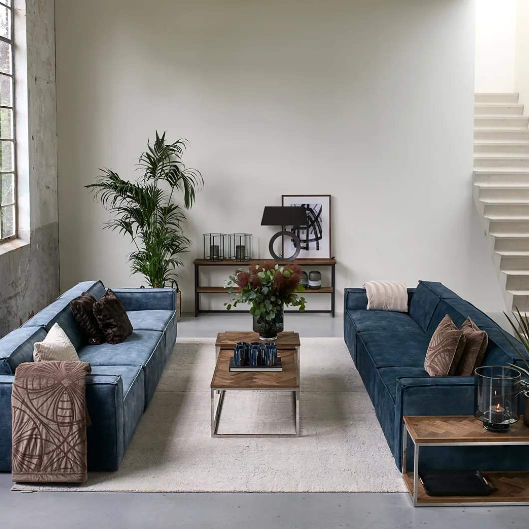 The Jagger Corner Left, velvet, petrol