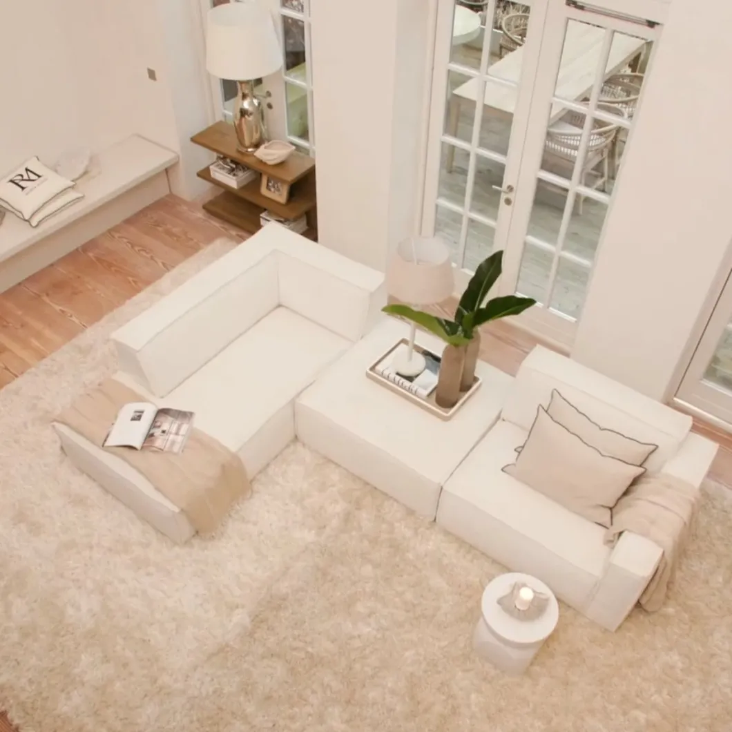 The Jagger Corner Left, velvet, golden beige