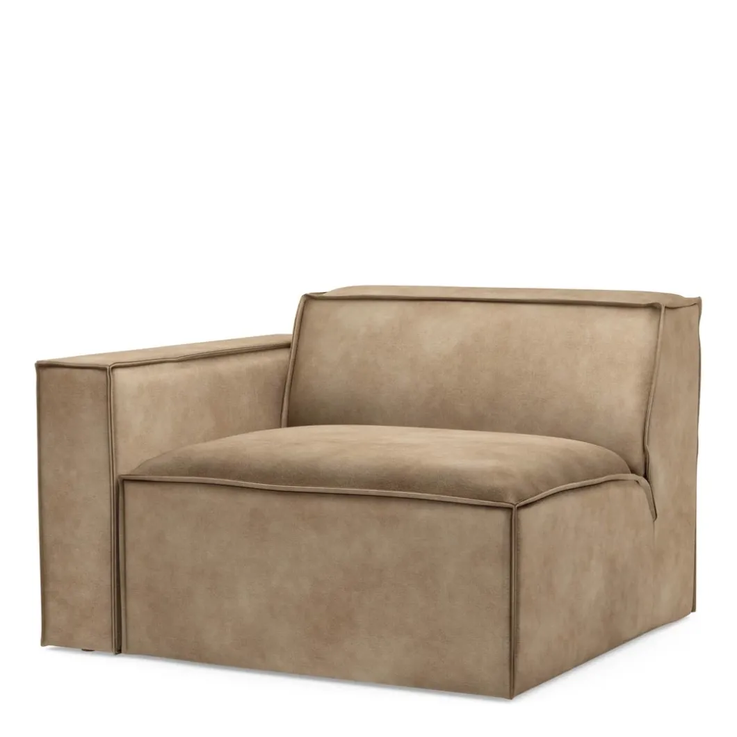 The Jagger Corner Left, velvet, golden beige