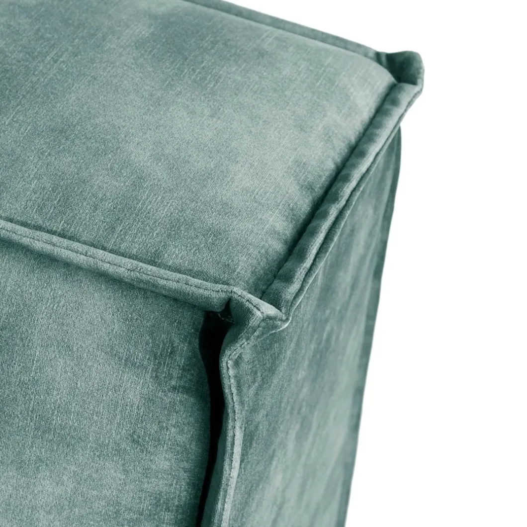 The Jagger Corner Left, velvet, mineral blue