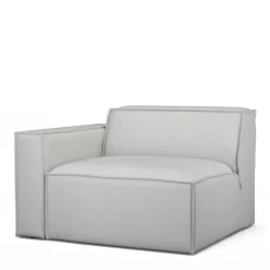 The Jagger Corner Left, washed cotton, ash grey