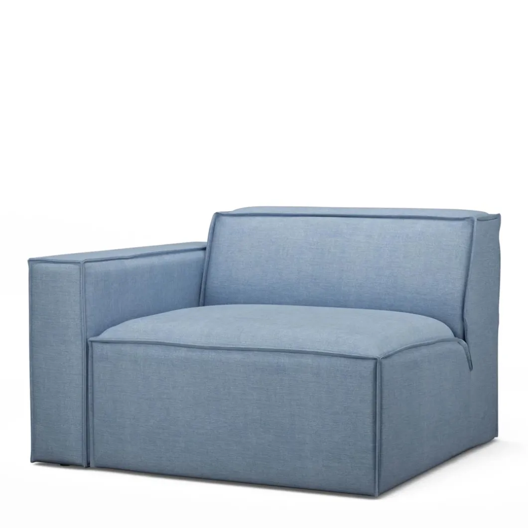 The Jagger Corner Left, washed cotton, ice blue