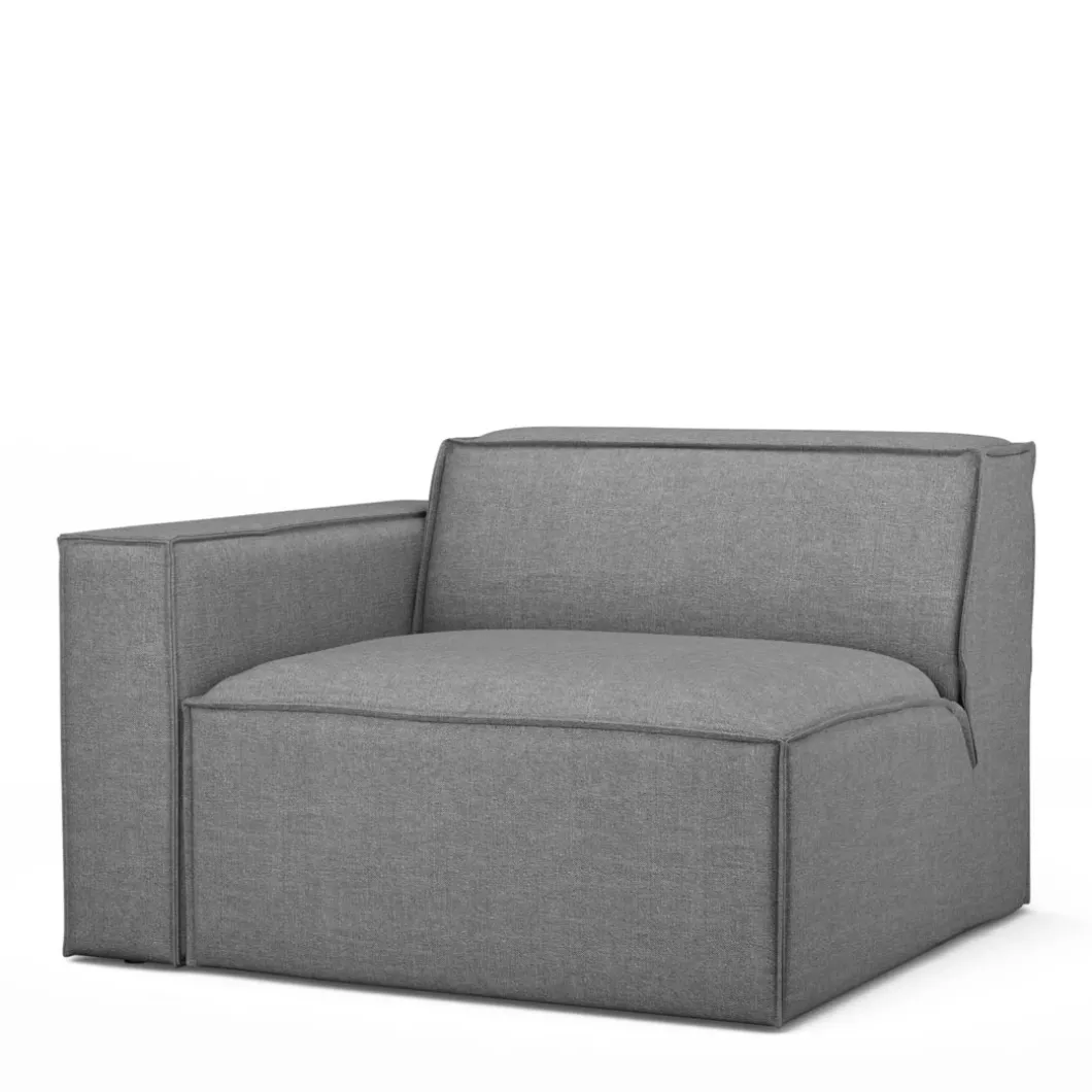 The Jagger Corner Left, washed cotton, grey