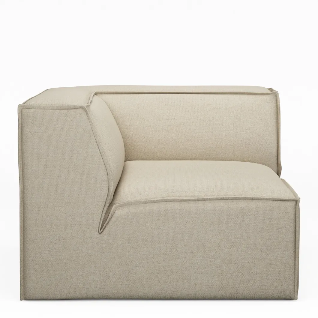 The Jagger Corner, oxford weave, flanders flax