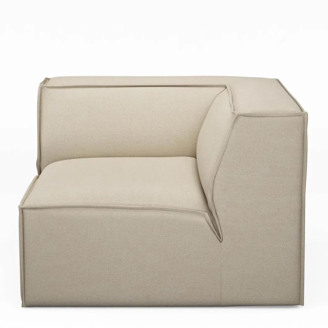 The Jagger Corner, oxford weave, flanders flax