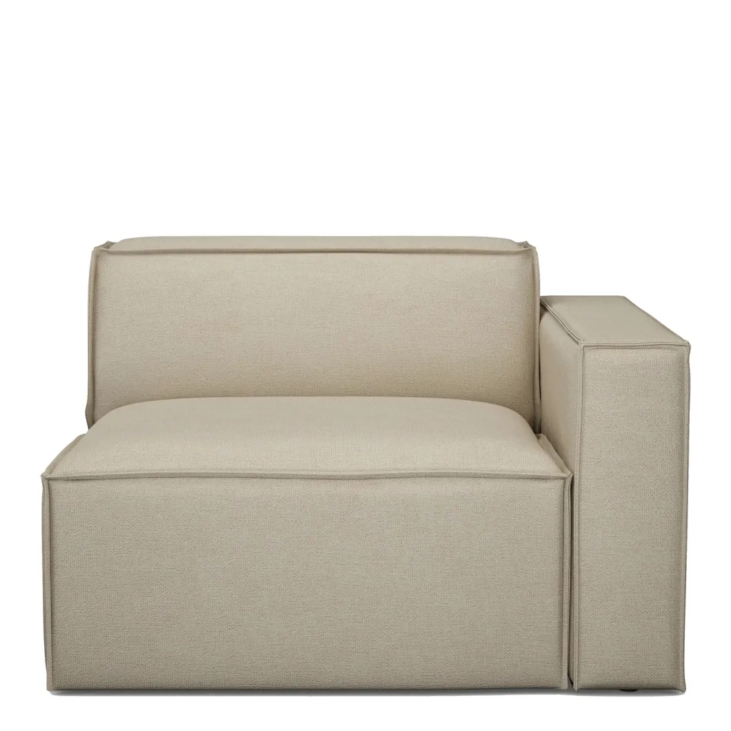 The Jagger Corner Right, oxford weave, flanders flax