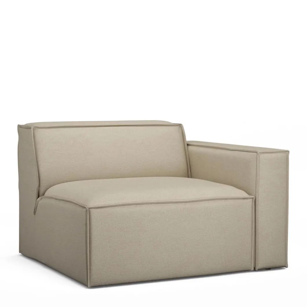 The Jagger Corner Right, oxford weave, flanders flax