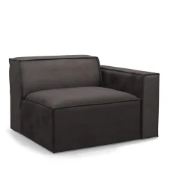 The Jagger Corner Right, scottish suede, noir