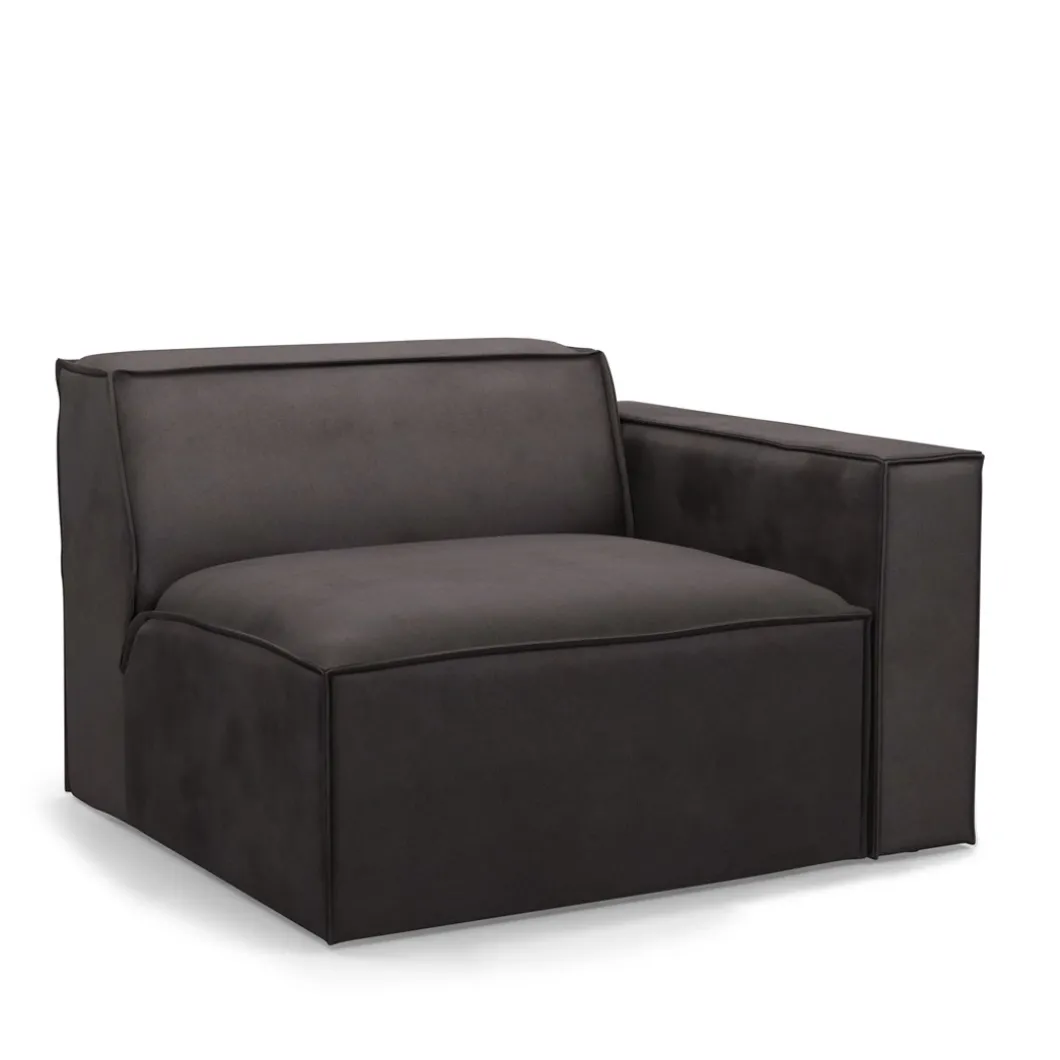 The Jagger Corner Right, scottish suede, noir