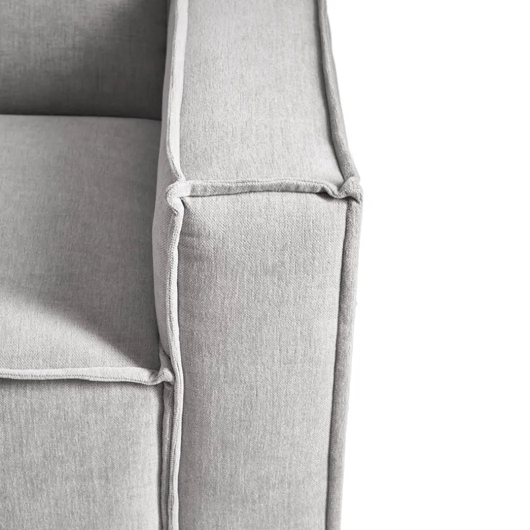 The Jagger Corner Right, velvet, platinum