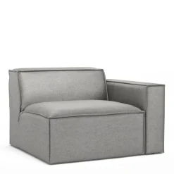 The Jagger Corner Right, velvet, platinum