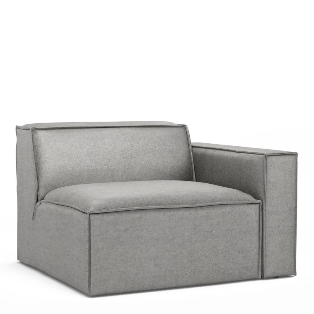 The Jagger Corner Right, velvet, platinum