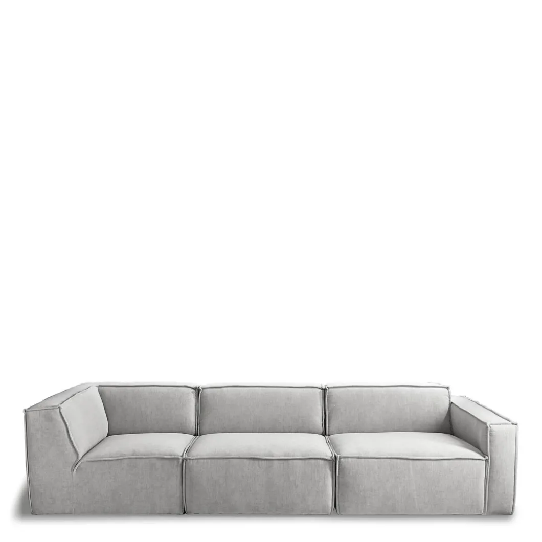 The Jagger Corner Right, velvet, platinum