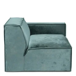 The Jagger Corner Right, velvet, mineral blue