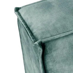 The Jagger Corner Right, velvet, mineral blue