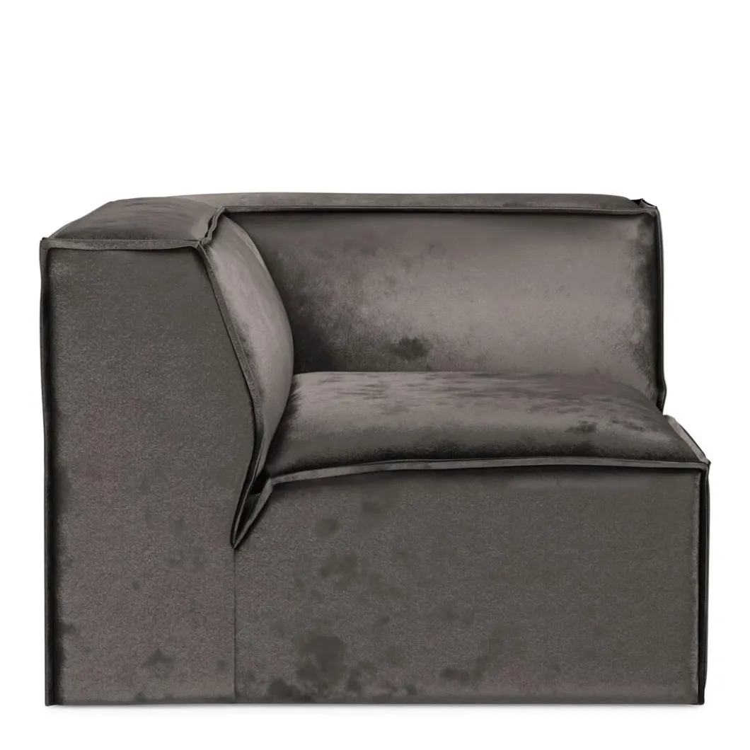 The Jagger Corner, velvet, grimaldi grey