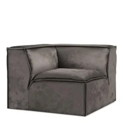 The Jagger Corner, velvet, grimaldi grey